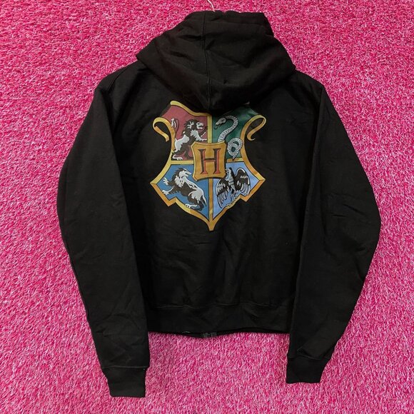Harry Potter Hogwarts Crest Zip-Up Hoodie Small - Picture 4 of 4